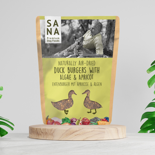 Sana Dog Kacsa Burger Sárgabarackkal és Algával